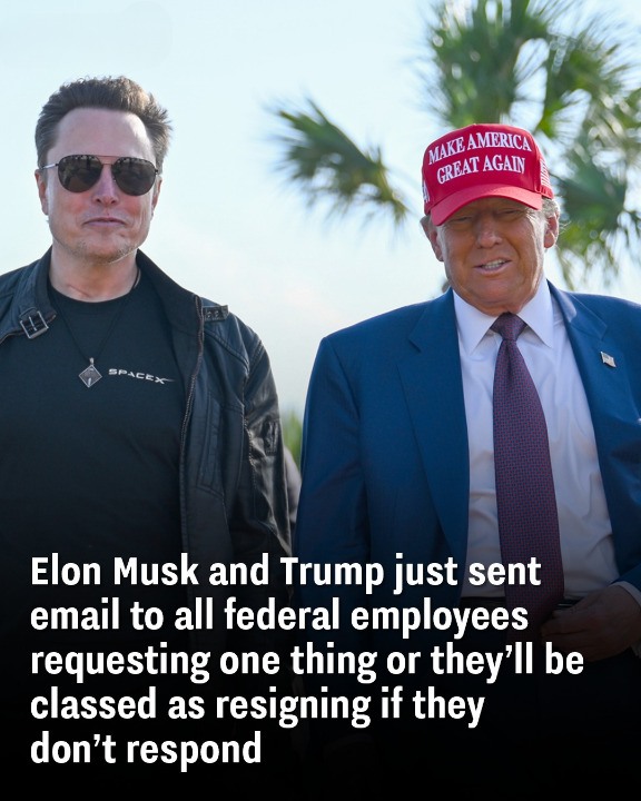 Elon Musk and Trump just sent email to all federal employees requesting one thing or they’ll be classed as resigning if they don’t respond