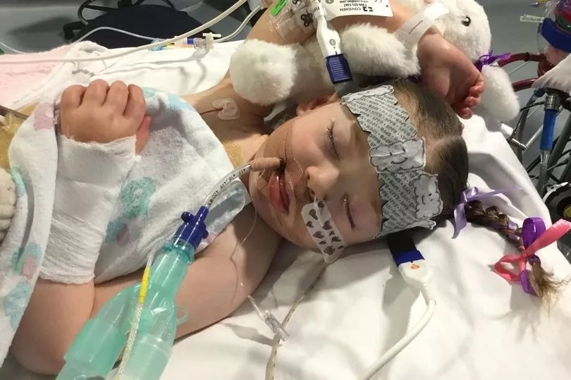 Toddler trapped in hospital desperate for new heart after common virus left her critically ill