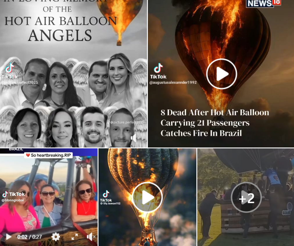 Hot-air balloon crash in Brazil kills at least eight people…